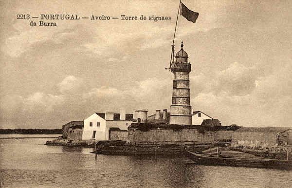 N. 2213 - PORTUGAL AVEIRO Torre de signaes da Barra - Edio A. Malva, R. Madalena, 23 Lisboa - SD - Dimenses 13,7x8,7 cm. - Col.  FMSarmento.