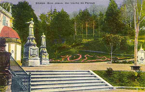 S/N - BRAGA-Bom Jesus-Um trecho do Parque - Sem Editor - S/D - Dimenses: 13,7x8,7 cm. - Col. Aurlio Dinis Marta.