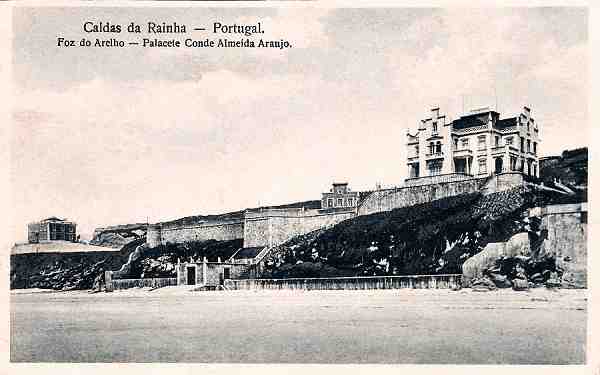 S/N - Foz do Arelho - Palacete Conde Almeida Arajo - Edio Fernando Daniel de Sousa (dcada de 1930) - Dimenses: 13,9x9 cm. Col. Miguel Chaby.