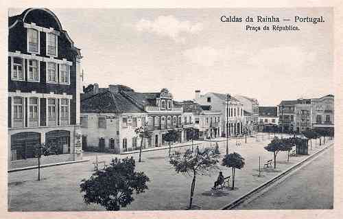 SN - Caldas da Rainha - Portugal - Praa da Repblica - Editor Fernando Daniel de Sousa, 1924 - Dimenses: 14,1x9,2 cm. Col. Miguel Chaby.