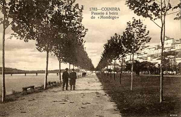 N. 1783 - Coimbra: Passeio  beira do Mondego - Editor Alberto Malva, Rua da Madalena, 23-Lisboa - S/D - Dimenses: 13,7x8,9 cm. - Col. Aurlio Dinis Marta.