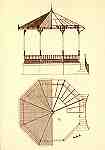 S/N - Desenho do coreto do Passeio Alegre. Cerca de 1902. Arquivo Histrico Municipal do Porto - Edio da Cmara Municipal do Porto Comemorativa do Centenrio do Passeio Alegre, 1888-1988 - Dimenses: 10,4x14,7 cm. - Col. HJCO.