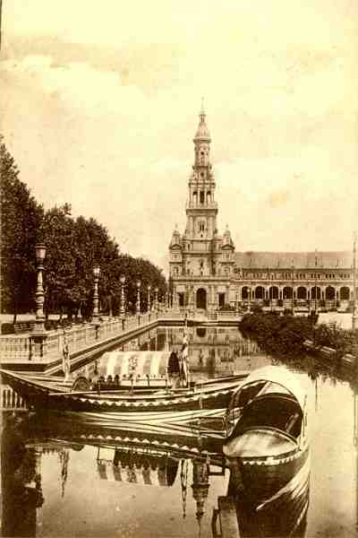 S/N - Sevilla: Exposicin Ibero-Americana. Plaza der Espaa. Torre Norte - Edio J. B. G. 1929 - Dimenses: 9,1x13,7 cm. - Col. Ftima Bia. 