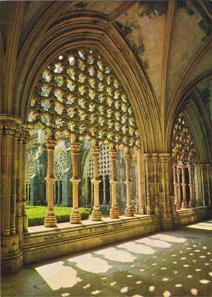 N. 284 - BATALHA (Portugal) Mosteiro - Claustro Real (Arcada Manuelina) - Ed. Coleco DLIA - S/D Dim: 10,5x15cm - Col. Ftima Bia (1976)