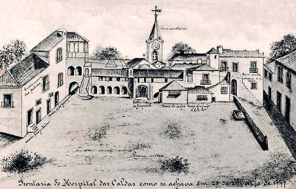 S/N - Portugal Caldas da Rainha. Frontaria do Hospital das Caldas como se achava em 1747 - Editor Jos da Silva Dias (Editado em 1912) - Dimenses: 9x14 cm. - Col. Miguel Chaby