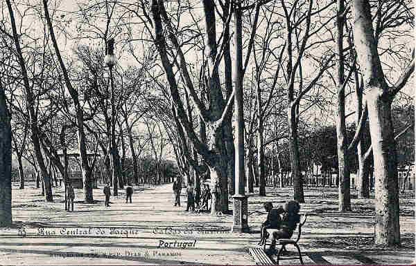 N. 55 - Portugal Caldas da Rainha Rua Central do Parque_Editor Dias e Paramos_Editado 1906_Dim 9x14 cm. - Col. M. Chaby