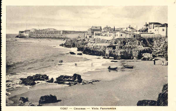 N 10087 - Cascais. Vista Panormica - Editor no indicado (c. de 1900) - Dim. 14x8,9 cm. - Col. A. Monge da Silva