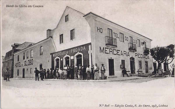 N 806 - Hotel Globo (Hoje o Hotel Baia), Cascaes - Edio Costa, Rua do Ouro 295, Lisboa - Dim. 139x91 mm - Col. A. Monge da Silva (c. 1905)