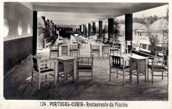 N 124 - PORTUGAL - CURIA-Restaurante da Piscina - Ed. Alexandre d'Almeida, Lisboa - Dim. 14,0x9,0 cm - Col. A. Simes (270).