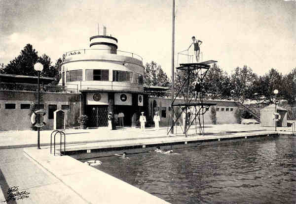 SN - PISCINA DO PALACE HOTEL DA CURIA - Ed. Foto Beleza, Porto - Dim. 13,8x10,2 cm - Col. A SIMOES (246).