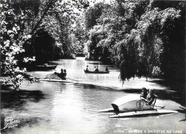 SN - CURIA. BARCOS NO LAGO - Ed. Grande Bazar de Arte Regional (E.F.N.) - SD - Circ. 9/1968 - Col. A. 