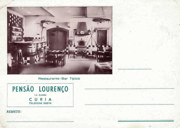 SN - PENSO LOURENO - Restaurante-bar TIPICO - Ed. Penso Loureno - SD - 14,9x10,7cm - Col. A. 