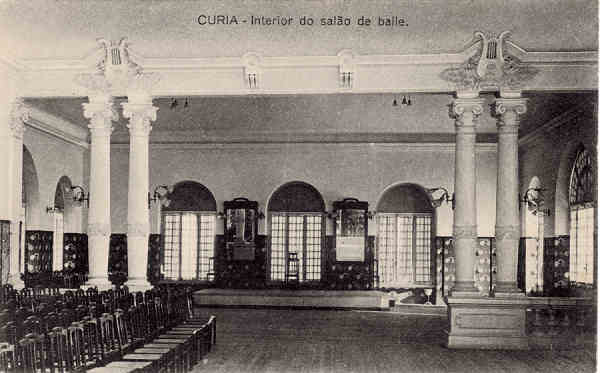 SN - CURIA - Interior do salo de baile - S. Edit. - Dim.13,2x8,6 cm - Col. A Simes (058).