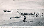 N 116 - Portugal. Espinho. Sahida com as redes para a pesca da sardinha - Editor Emilio Biel - Dim. 14x9 cm. - Col. M. Chaby