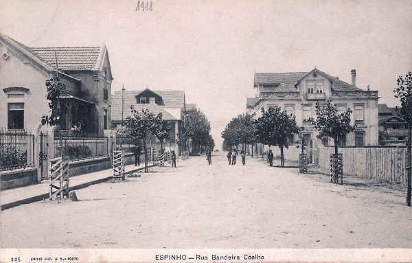 N 125 - Portugal. Espinho. Rua Bandeira Coelho - Editor Emilio Biel - Dim. 14x9 cm. - Col. M. Chaby