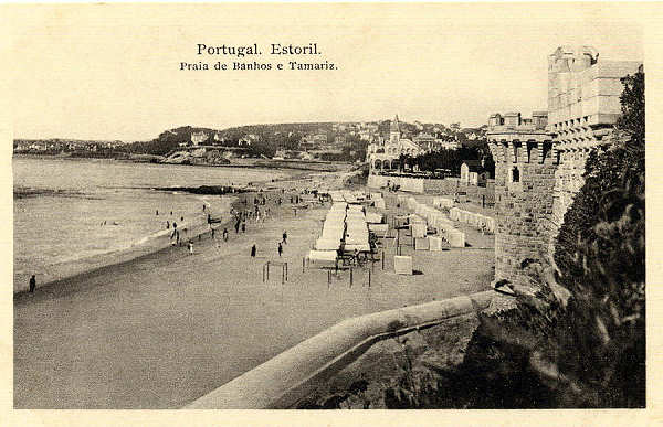 N. 4219 - Portugal. Estoril Praia de Banhos e Tamariz - Editor no indicado - S/D - Dimenses: 13,5x9 cm. - Col. Vieira Pinto.