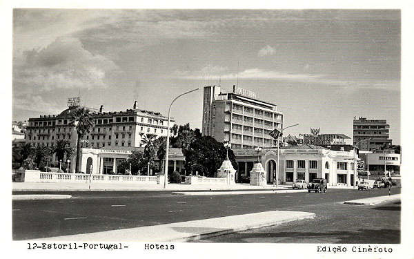 N. 12 - Estoril-Portugal - Hoteis - Edio Cinefoto - S/D - Dimenses: 14x9 cm. - (Circulado 02/09/1962).