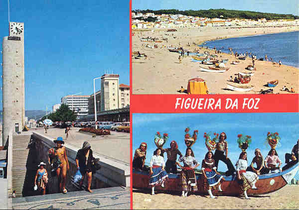 N 1179A - FIGUEIRA DA FOZ, Vistas vrias - Editor Centro de Caridade Nossa Snra do Perptuo Socorro, Porto - 1990 - Dim. 15,1x10,5 cm - Col. A. Monge da Silva