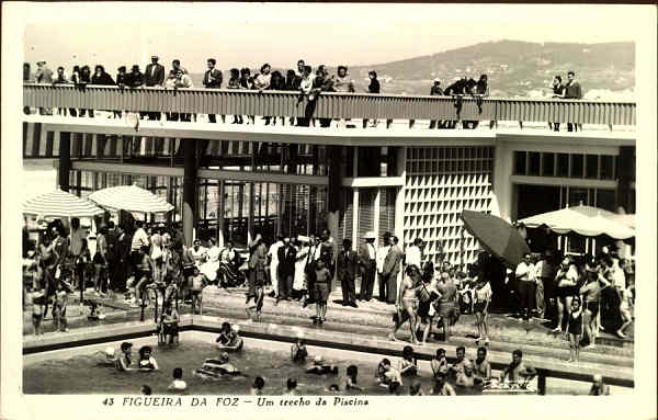 N 43 - FIGUEIRA DA FOZ. Um trecho da Piscina - Ed. Col. Passaporte Loty - SD - Dim. 89x140 mm - Circulado em 14-7-1965 - Col. nio Semedo