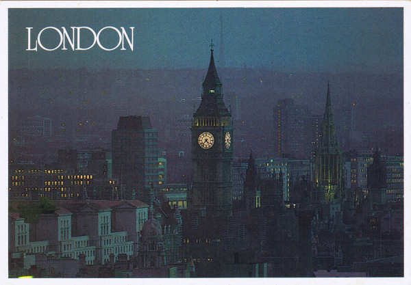 N. A10 - LONDON - Big Ben - Ed. Thomas & Benacci Ltd. LONDON - Tel.(01)4032835 Printed in Italy RIALTO - SD - Dim. 14,8x10,3 cm - Col. Manuel Bia (1986)