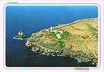 N. 2520 - PENICHE - Portugal  Vista do Farol e da Nau dos Corvos - Ed. RAN Tel.670192-661514 NCORA COLEO ESPECIAL - SD - Dim. 15x10,5 cm - Col. Manuel Bia (1990).