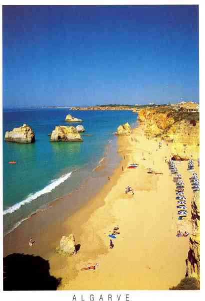 Praia da Rocha-Algarve - Edio Vistal 082-475109 - OLIMAR, Foto W. Mller - S/D - Dimenses: 10,2x15 cm. - Col. Graa Maia