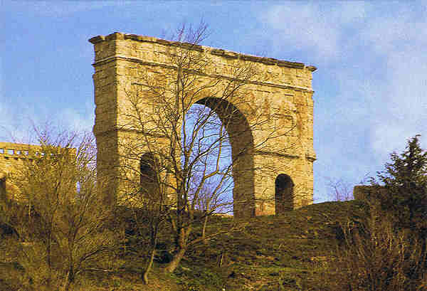 N. 374 SORIA. Arco Romano. Medinaceli. - Ed.PAPEL PILUCA - Tel. 915 001 882 - S/D Dim. 14,9x10,4 cm - Col. Manuel Bia (2009).