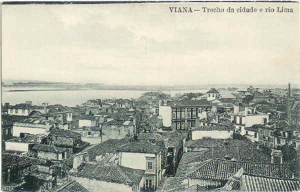 SN - Viana do Castelo. Trecho da cidade do Lima - SD - Dim. 13,8x8,6 cm - Col. M. Soares Lopes