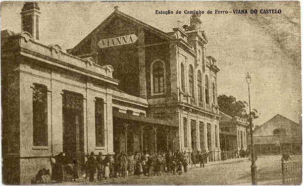 SN - Viana do Castelo. Estacao de Caminho de ferro - SD - Dim. 14x8,6 cm - Col. M. Soares Lopes