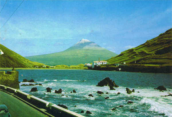 Nº C8 - FAIAL - AÇORES BAÍA DE PORTO - PIM. AO FUNDO ILHA DO PICO - Ed. DE FOTO JOVIAL - S/D - Dim. 14,7x10,3 cm. - Col. Manuel Bóia (1981).