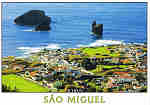 VER-012 - Vista dos Mosteiros e Ilhéus  Mosteiros - Ponta Delgada - Ed. Ver Açor,Lda. veracor@veracor.pt - SD - Dim. 15x10,5 cm - Col. Fátima Manuela Bóia (2010)