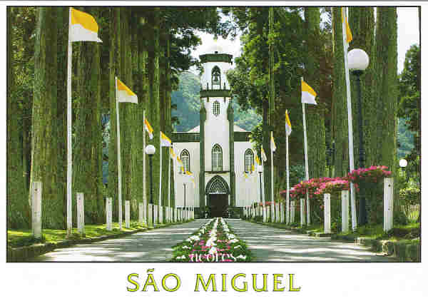 VER. 071 - Igreja das Sete Cidades Ponta Delgada - Ed. Ver Açor,Lda. veracor@veracor.pt - SD - Dim. 15x10,5 cm. - Col. Fátima Manuela Bóia (2010).