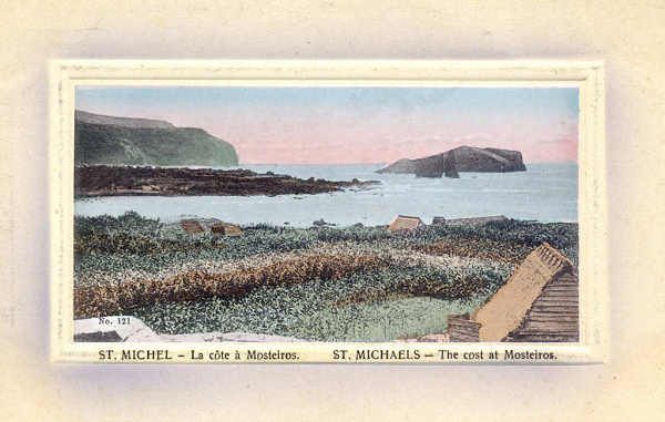 Nº 121 - SAO MIGUEL. Parte da Costa dos Mosteiros - Editor Desconhecido - SD - Dim. 14x9,1 cm - Col. A. Monge da Silva (cerca de 1905)