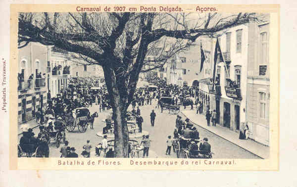 SN - SÃO MIGUEL. Ponta Delgada. Carnaval de 1907 (8) - Edição Papelaria Travassos - Dim. 14,2x9,1 cm - Col. A. Monge da Silva (1907)