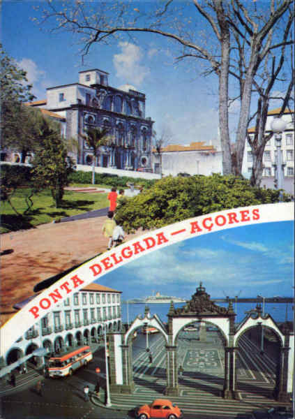 N 35 - SO MIGUEL. Ponta Delgada. Portas  da Cidade - Edio Fotografia Nbrega - Dim. 14,9x10,3 cm - Col. A. Monge da Silva (cerca de 1966)