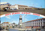 Nº 50 - SÃO MIGUEL. Ponta Delgada. Aeroporto e Cidade - Edição Fotografia Nóbrega - Dim. 15x10,5 cm - Col. A. Monge da Silva (cerca de 1966)