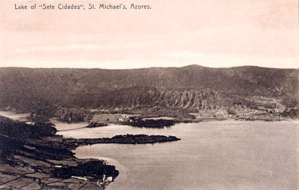 SN - SO MIGUEL. Sete Cidades. Lago - Edio Papelaria Travassos - Dim. 13,9x8,9 cm - Col. A. Monge da Silva (cerca de 1905)