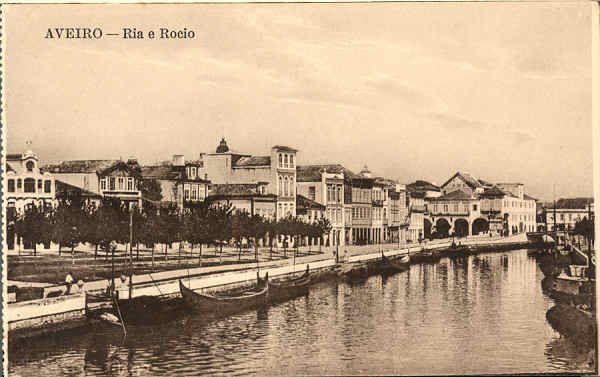 S/N - AVEIRO - Ria e Rocio - Editor Alberto Malva, R. da Madalena, 23 Lisboa - SD - Dim. 13,8x8,6 cm. - Col. nio Semedo.