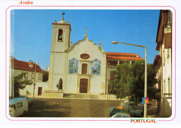 N 3904 - AVEIRO-Portugal Igreja de Vera Cruz e esttua de D. Joo Evangelista de Lima Vidal,  Arcebispo-Bispo de Aveiro - Ed. NCORA - SD - Dim. 15,1x10,6 cm - Col. Ftima Bia.