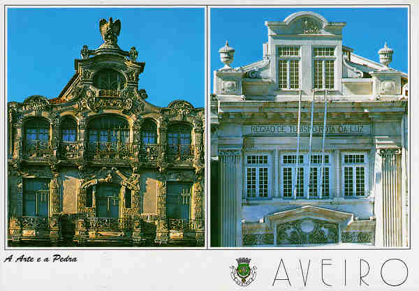 N. 13 - AVEIRO A Arte e a Pedra - Ed. Artes Grficas - SD - Dim 15x10,5cm - Col. Mrio Silva.