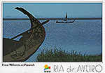 N. 29 - RIA DE AVEIRO Barcos Moliceiros ao Crepsculo - Ed. Artes Grficas - SD - Dim 15x10,5 cm - Col. Mrio Silva.