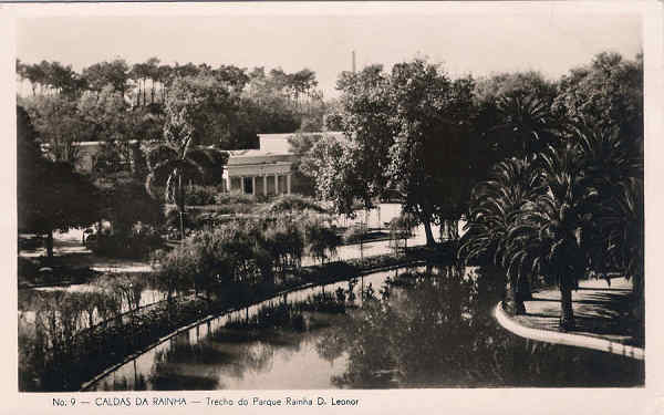 N 9 - Portugal. Caldas da Rainha. Trecho do Parque Rainha D. Leonor - Editor Havaneza,  Caldas da Rainha (Editado em 1952) - Dim. 9x14 cm. - Col. M. Chaby