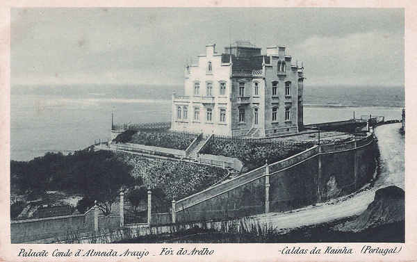 SN - Portugal. Caldas da Rainha. Foz do Arelho. Palacete do Conde Almeida Araujo - Editor Vale e C_ - Editado em 1921 - Dim. 14x9 cm. - Col. M. Chaby