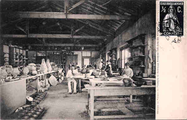 SN - Portugal - Caldas da Rainha. OFFICINA DA FABRICA DE FAIANAS DE BORDALO PINHEIRO - Edio Costa (1903) - Dim. 14x9 cm. - Col. M. Chaby