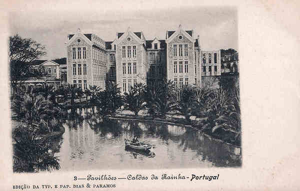 N 3 - Portugal. Caldas da Rainha. Pavilhes - Editor Dias e Paramos (Editado em 1906) - Dim. 9x14 cm. - Col. M. Chaby