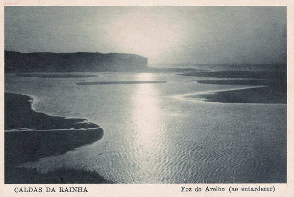 SN - Portugal. Caldas da Rainha. Foz do Arelho (ao entardecer) - Editor Fernando Daniel de Sousa - Editado em 1940 - Dim. 9x14 cm - Col. Diamantino Fernandes