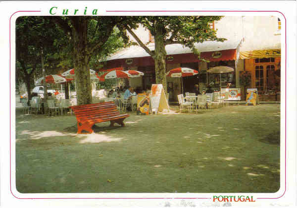 N 4911-CURIA-Portugal-Cafe Bijou e esplanada-Ed ANCORA-14,9x10,4cm-Colec A SIMOES 1067