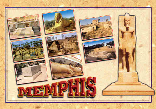 SN - Sakkara, Vistas de Memphis - Dim. 15,7x11,1 cm - Edio El-Brince Advertising & Printing - Col. Amlcar Monge da Silva (2005)