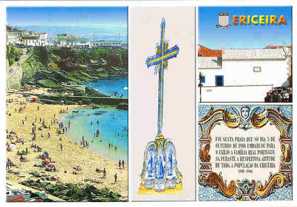 N. ERC-0014 - ERICEIRA Praia dos Pescadores. Capela de St. Antnio. Costa de Lisboa PORTUGAL - Ed. ATLANTICPOST - Publicidade e Artes Grficas, Lda - Tel. 214 342 080 -  S/D - Dim: 15x10,5 cm. - Col. Manuel Bia (2009).