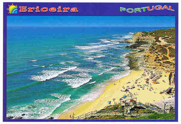 N. 9 - ERICEIRA Praia Ribeira d'Ilhas. Costa de Lisboa PORTUGAL - Ed. ATLANTICPOST Exclusivo "Papelaria Joo" Telef.: 261 863 558 - S/D - Dim. 15x10,5 cm. - Col. Manuel Bia (2009).